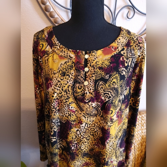 Jones Studio Multicolor Paisley Blouse - Picture 3 of 7